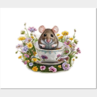 Mouse in a teacup Posters and Art